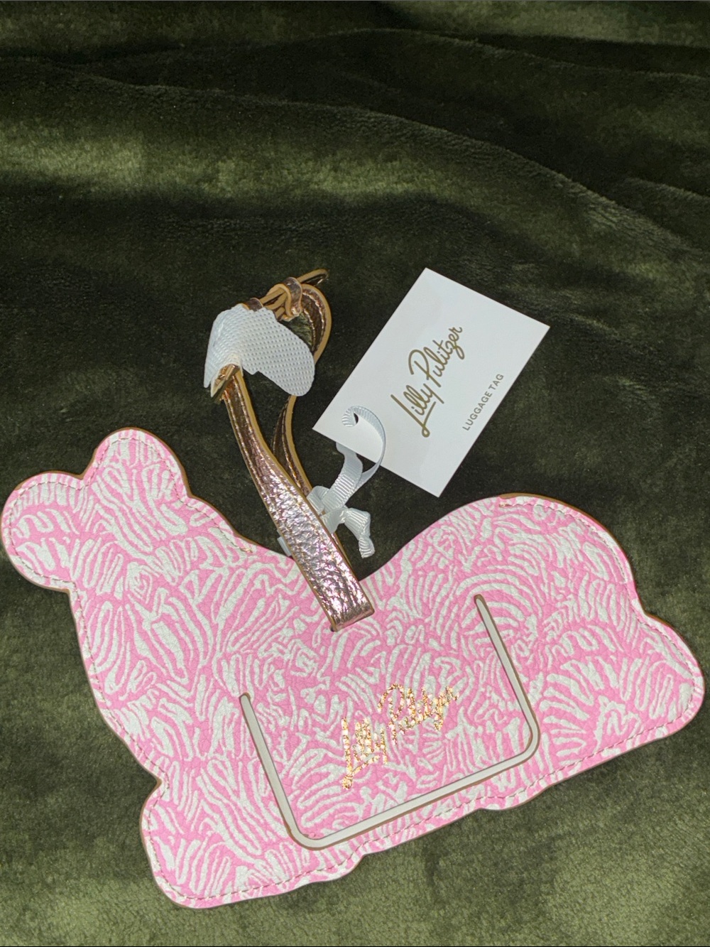 Lily Pulitzer metallic Zebra Luggage tag - Picture 2 of 3